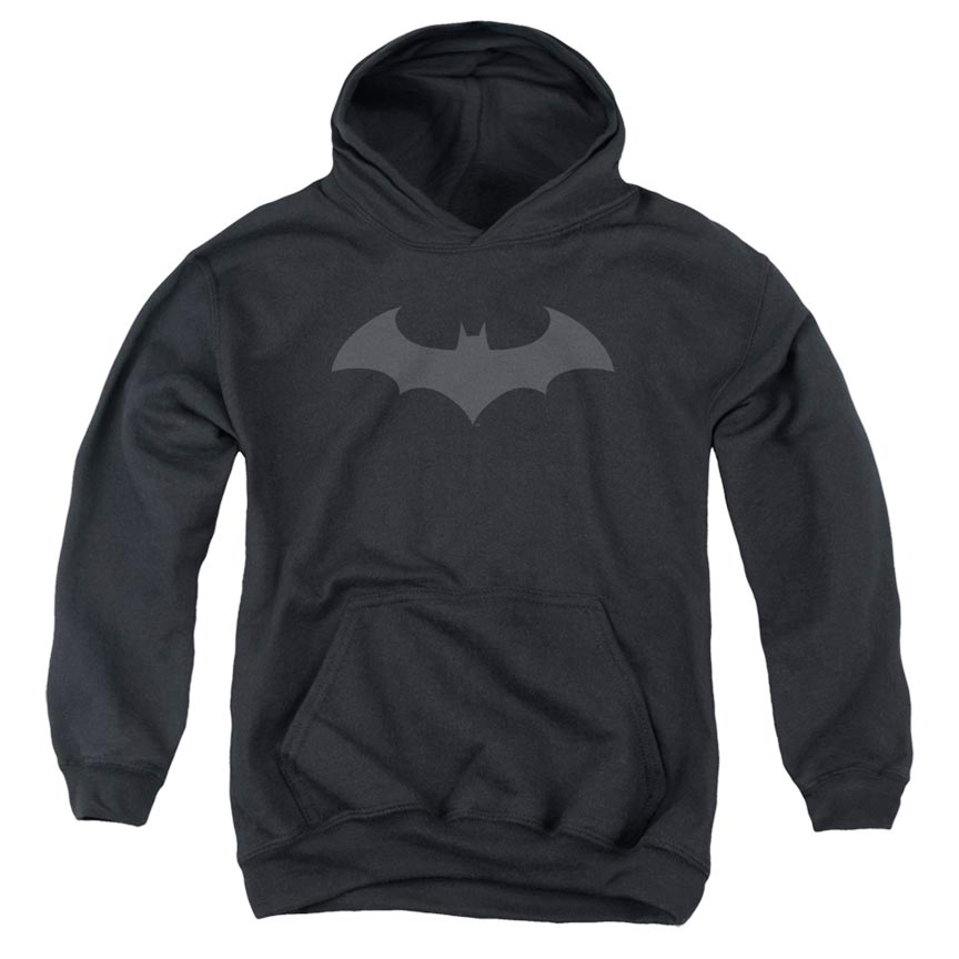 Batman Hush Logo Youth Pull Over Hoodie Black
